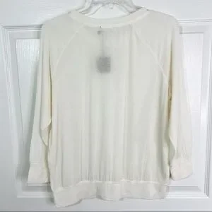 Hello Nite Intimates Sleepwear Hello Nite Revolve Cream 34 Sleeve Knit Pajama Top Size S Poshmark